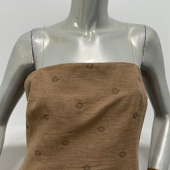 Zion New York Spaghetti Strap Shift Dress  Brown Size 10 - Picture 5 of 13